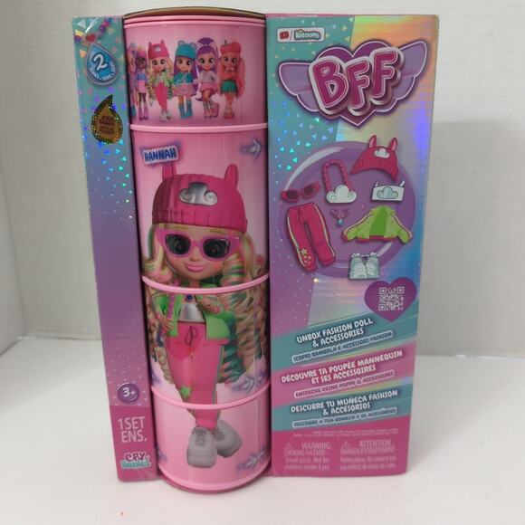 2023 Kitoons Hannah Cry Babies Series 2 BFF 8" Fashion Doll & Accessories New - Picture 2 of 8